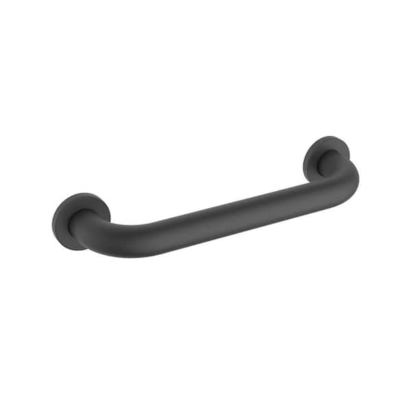 12 in. Concealed Screw Grab/Assist Bar Shower/Toilet Grab Bar for Handicapped or Elderly in Matte Black
