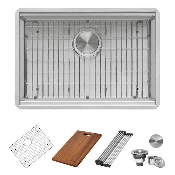 yuri　27cm Ruvati Roma Pro 27 in. Undermount Single Bowl 16-Gauge