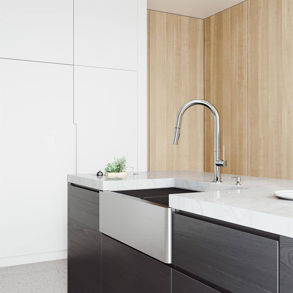 Oxford 30" Stainless Steel Farmhouse Kitchen Sink with Accessories