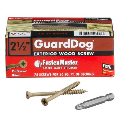 Guard Dog #10 2-1/2 in. Phillips-Square Drive, Bugle Head Wood Screw (75-Pack)