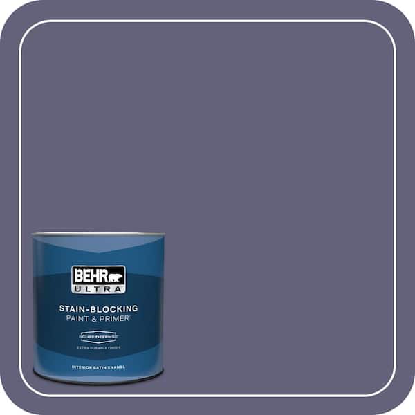 BEHR ULTRA 1 qt. #PMD-44 Twilight Dusk Extra Durable Satin Enamel Interior Paint & Primer