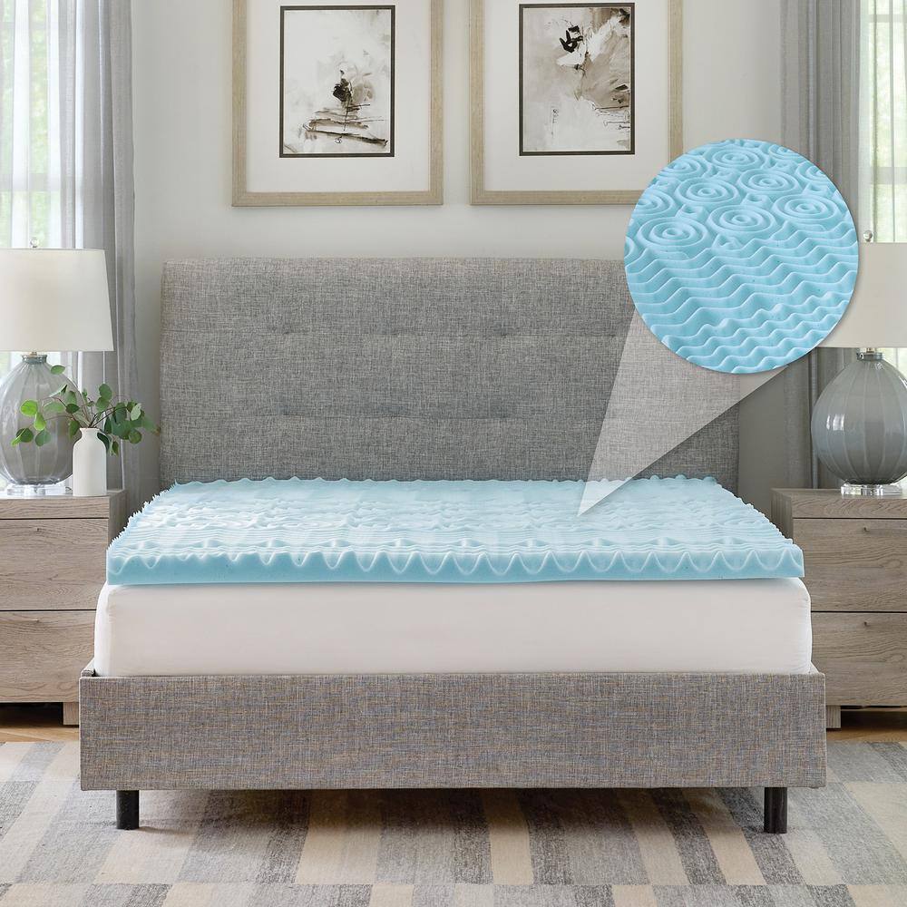 California King Gel-Infused Memory Foam Mattress Topper