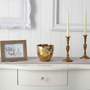 6 in. Designer Gold Vase