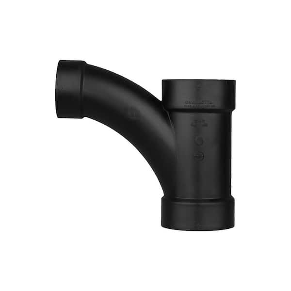 Charlotte Pipe 4 in. x 3 in. ABS DWV All Hub Long-Turn Tee Wye