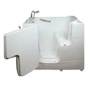 Avora Bath 52 in. x 30 in. Transfer Whirlpool Walk-In Bathtub in White with Wet and Dry Vibration Jets, Left Drain