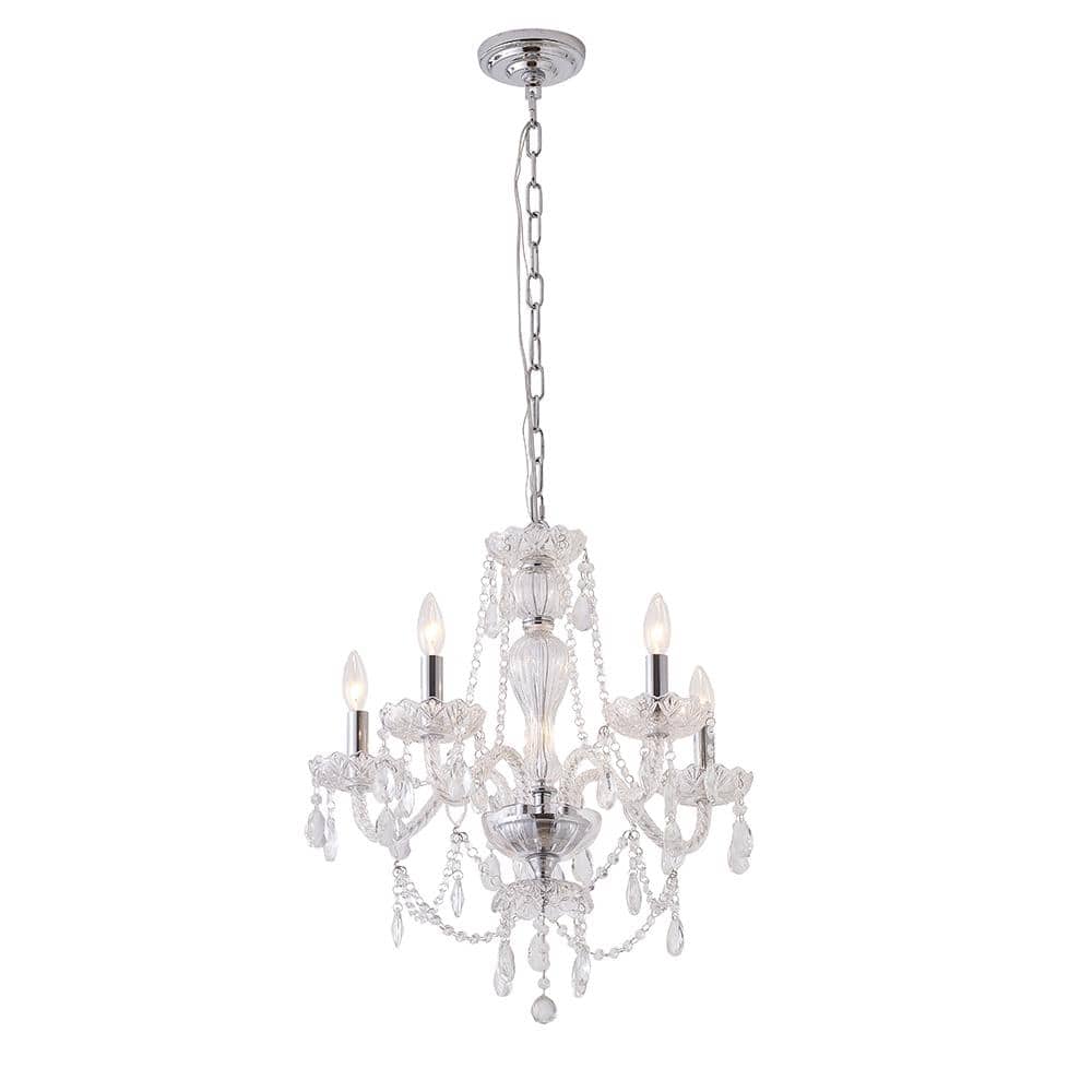 Carlos 5-Light Chrome Chandelier