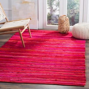 Rag Rug Red/Multi Doormat 3 ft. x 4 ft. Striped Area Rug