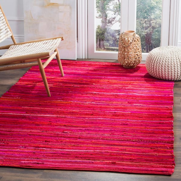 Rag Rug Red/Multi Doormat 3 ft. x 5 ft. Striped Gradient Area Rug