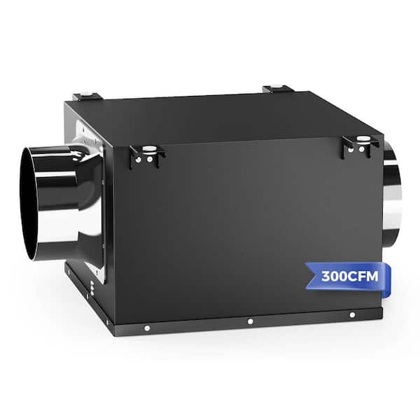 6 Inch Inline Bathroom Exhaust Fan Ultra Quiet 300 CFM Powerful Ventilation for Kitchen Garage Attic Laundry Room