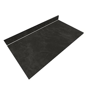 4 ft. L x 25 in. D Engineered Composite Countertop in Black Amani with Satin Finish