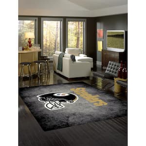 PITTSBURGH STEELERS 6 ft. x 8 ft. DISTRESSED RUG