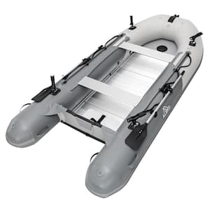 Inflatable Fishing Boat - Aluminum Floor - Light and Dark Gray - 12'5"