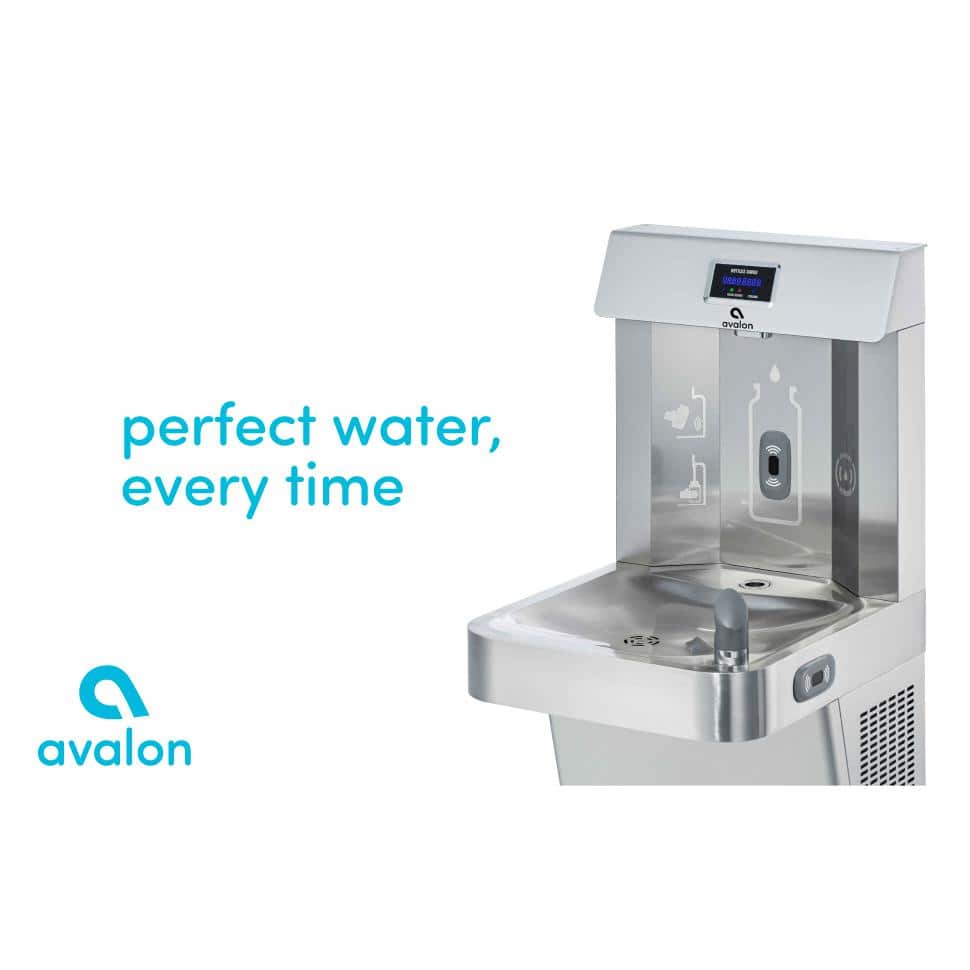 Avalon Stainless Steel Wall Mounted Water Fountain with Bottle Filler