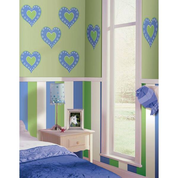 WallPops Blue Heart of Heats Wall Appliques