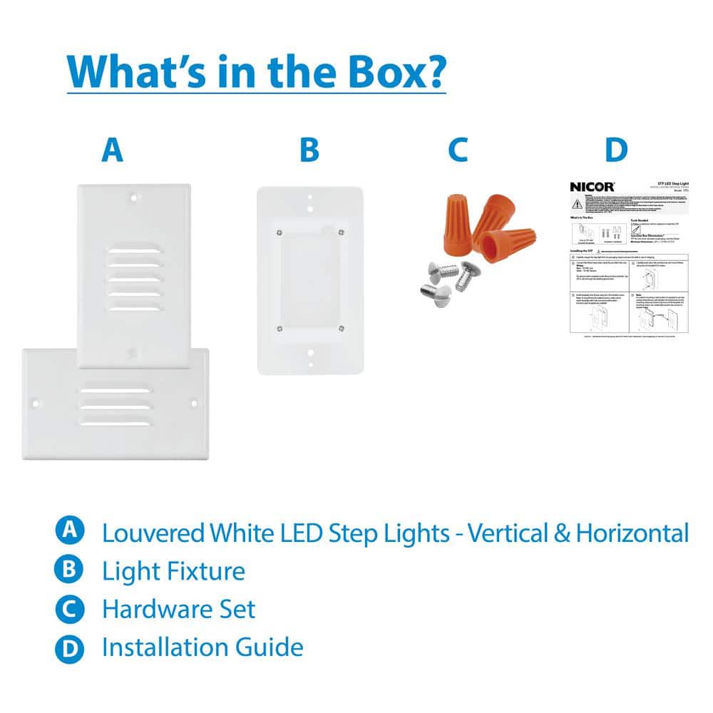 White Matte Plastic LED Step Light with Frosted Lens