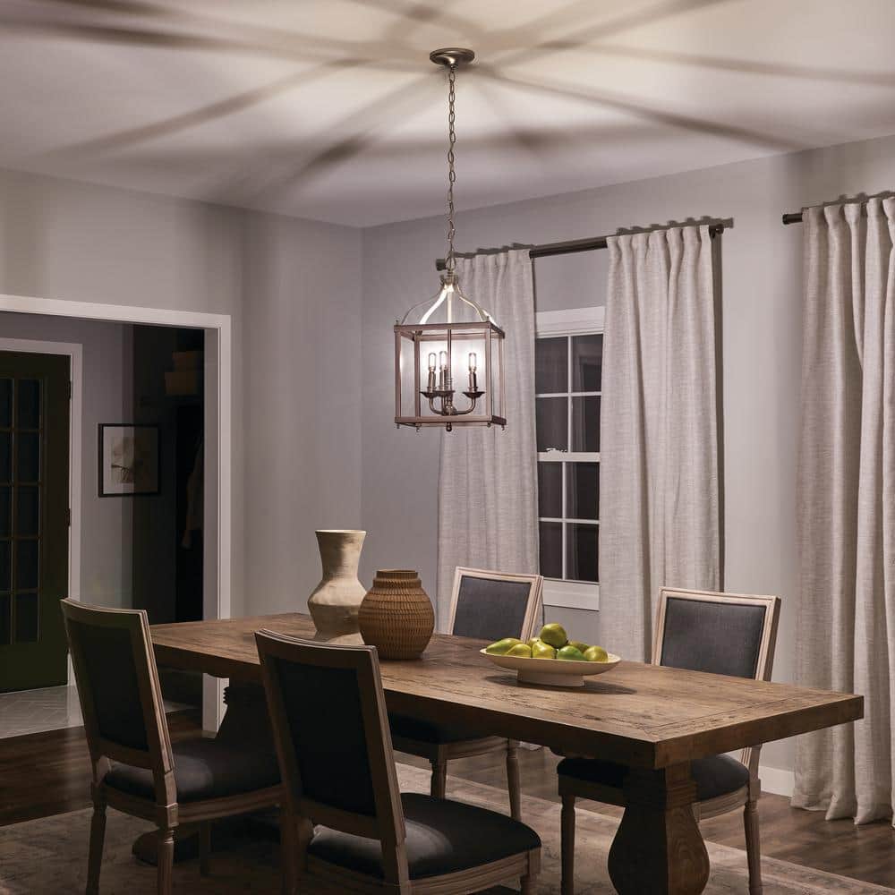Larkin Distressed Bronze 12" Traditional 3-Light Pendant