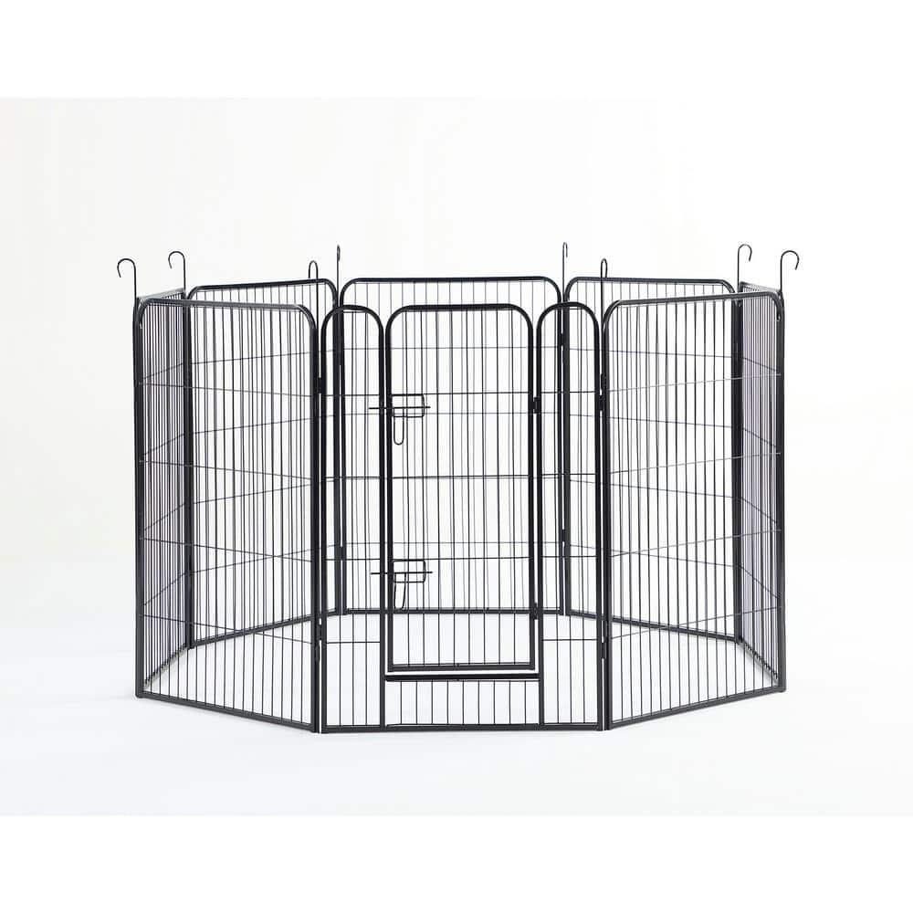 Heavy Duty Black Metal 40" Pet Playpen with Door