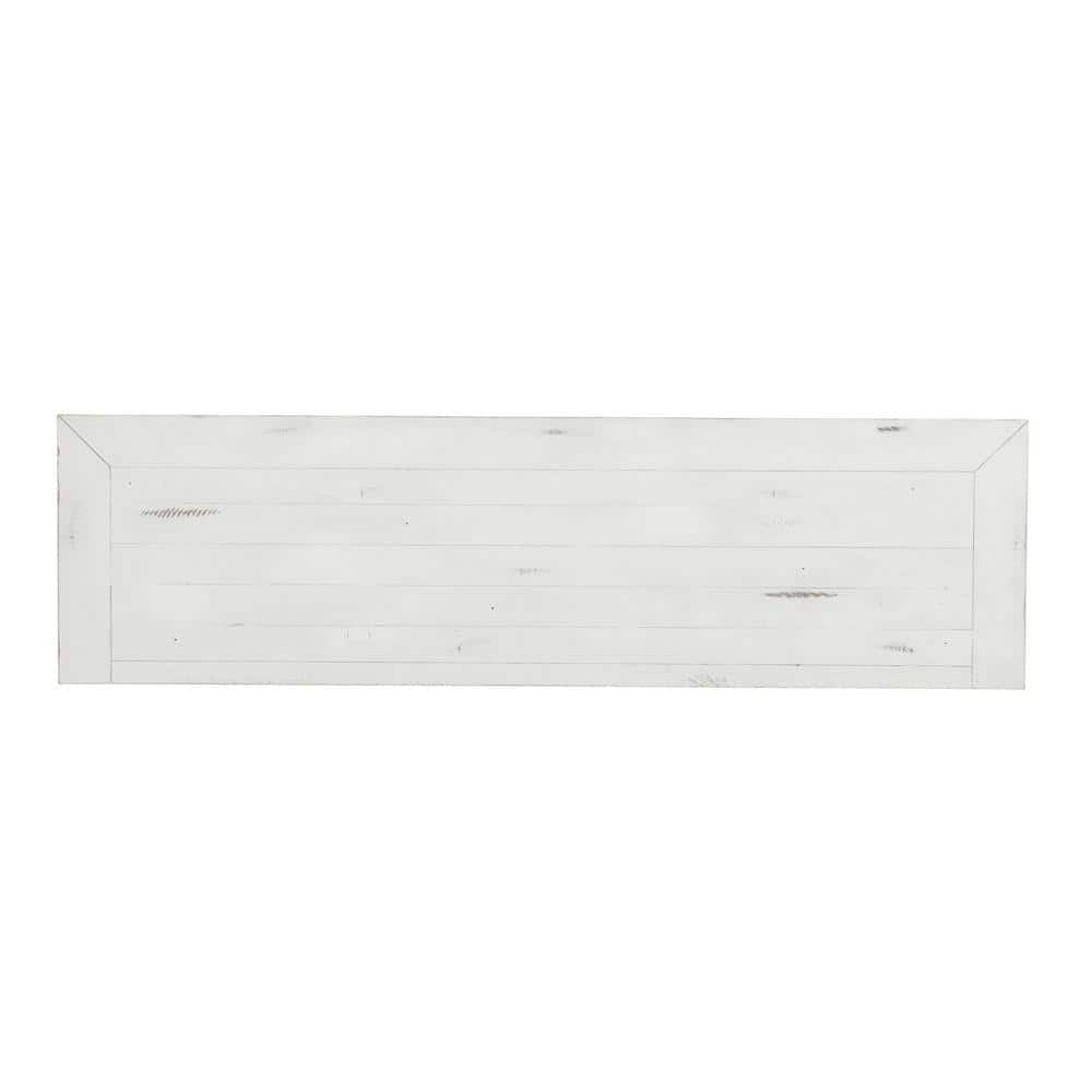 Rustic White Solid Wood TV Stand with Cabinet