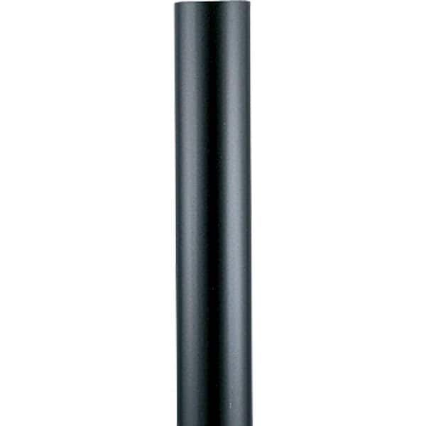 Progress Lighting Outdoor 12' Matte Black Commercial Grade Aluminum Post for use with Outdoor Lanterns