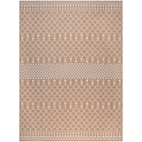 Positano Jute 9 ft. x 12 ft. Moroccan Contemporary Area Rug