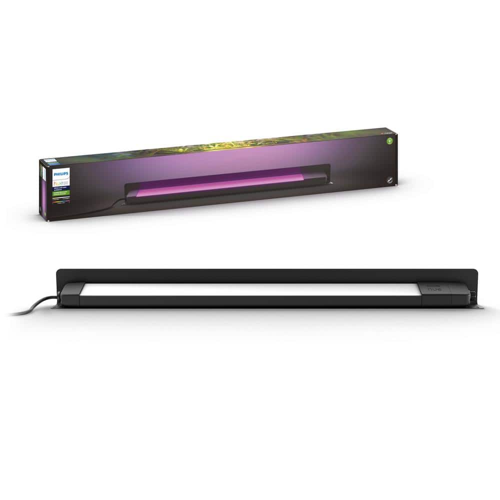 Black Metal LED Smart Outdoor Light Bar with Multicolor Illumination