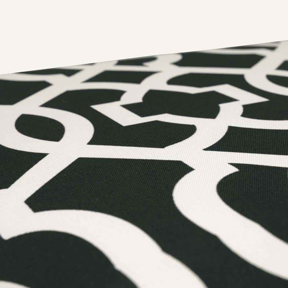 Black and White Geometric Outdoor Throw Pillow Set