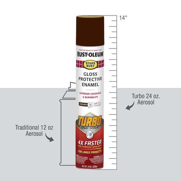 Rust-Oleum Stops Rust 24 oz. Turbo Spray System Gloss Leather