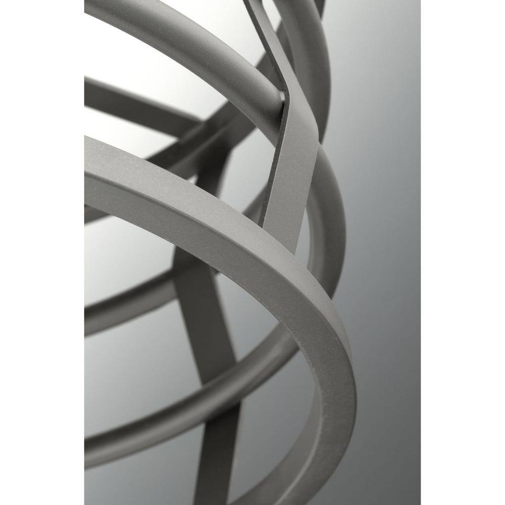 Graphite and Brushed Nickel 3-Light Drum Pendant