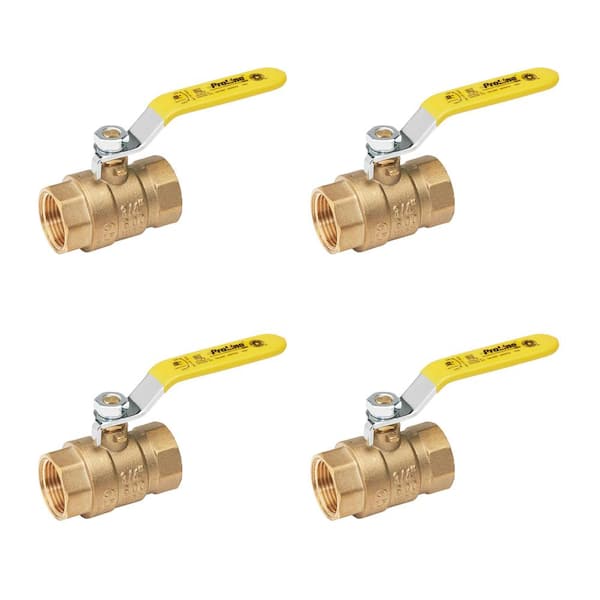 3/4 in. Brass FPT Full Port Ball Valve (4-Pack)