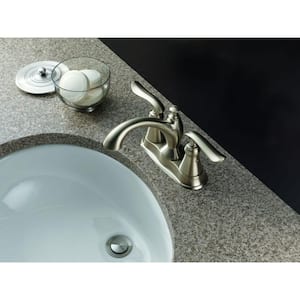 Linden 4 in. Centerset 2-Handle Bathroom Faucet in Stainless