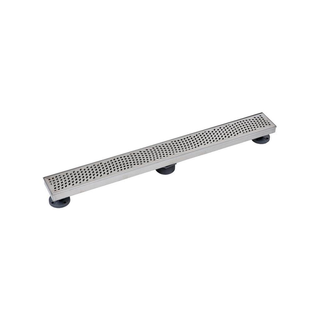 Oatey Designline 36 In. Stainless Steel Linear Shower Drain With Wave ...