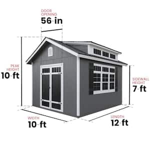 Do-it Yourself Windemere 10 ft. x 12 ft. Deluxe Multi-purpose Wood Shed with Smartside and operable window (120 sq. ft.)
