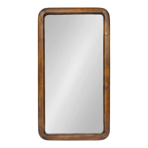 Kate and Laurel Medium Rectangle Walnut Brown Classic Mirror (31.5 in. H x 16.73 in. W)