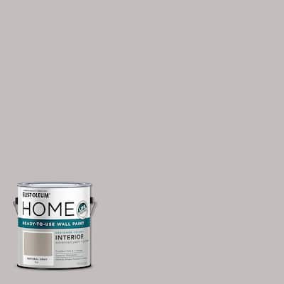 1 gal. Flat Natural Gray Interior Wall Paint (2-Pack)