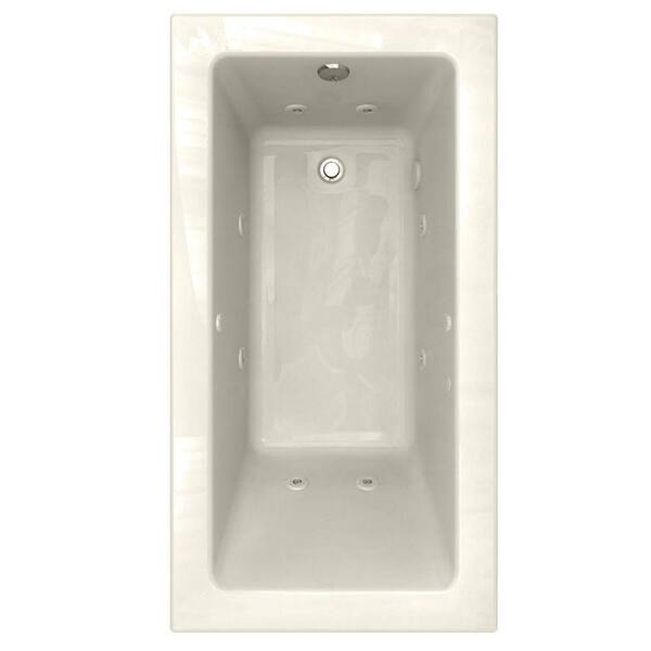 American Standard Studio EverClean Integral Tile Flange 5 ft. x 32 in. Whirlpool Tub with Left Drain in Linen-DISCONTINUED