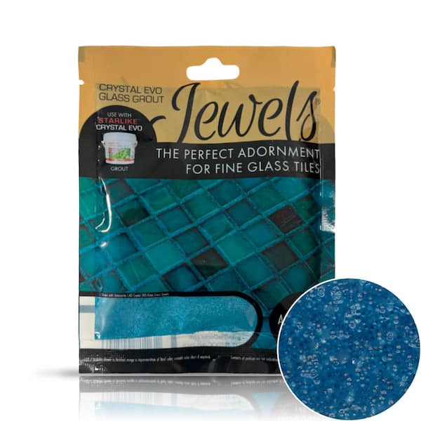 The Tile Doctor Crystal Glass Grout Jewels Amazonite 75 grams (1-Pack)