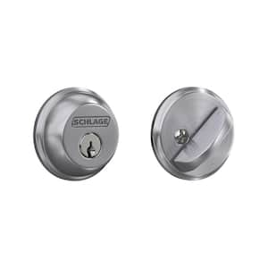 Satin Chrome Single Cylinder Deadbolt - Light Commercial