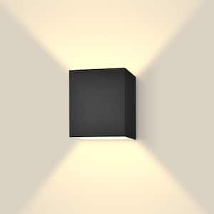 4.72 in. Black LED Up and Down Vanity Light 5 Color Options 15-Watt, 1000 Lumens, ETL Listed, IP65 Waterproof (1-Pack)