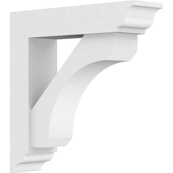 Ekena Millwork Standard Legacy 3 in. W x 12 in. H x 12 in. D Signature Urethane Polyurethane Bracket With Traditional Ends