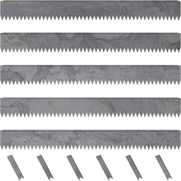 48 in. x 6 in. COR-TEN Steel Hammer-In Landscape Edging, 1/4 in. Rounded Top, 5-Pack