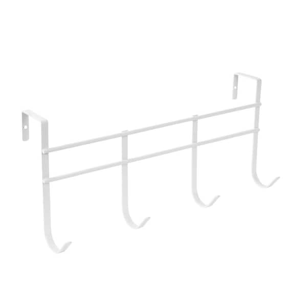 Specturm Steel Over-the-Door Rack 4 Hook in White 62500 - The Home Depot