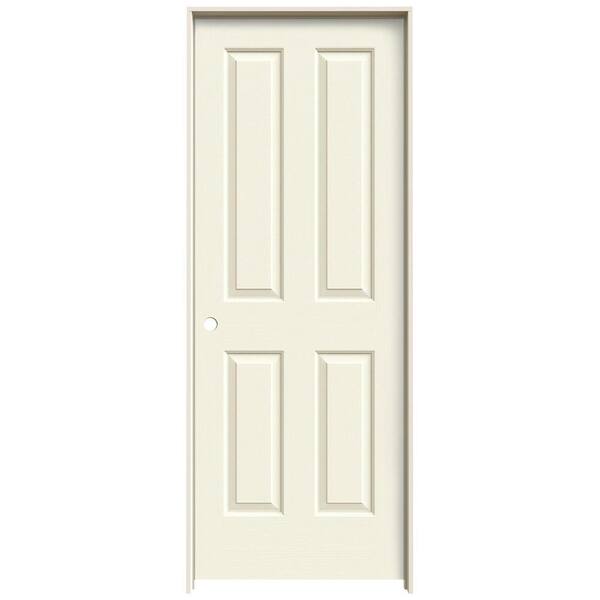 JELD-WEN Textured 4-Panel Painted Molded Single Prehung Interior Door