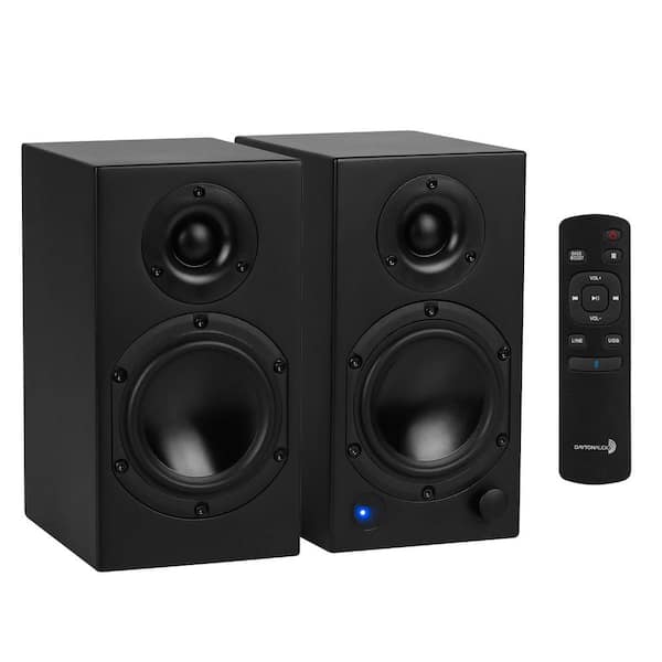 M-Series M4 Matte Black Bluetooth Powered Bookshelf Speaker Set, 2 Count