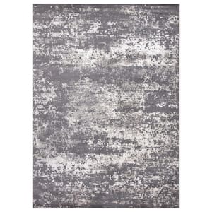 Jefferson Collection Abstract Gray 7 ft. x 9 ft. Area Rug