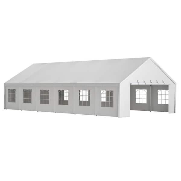 20 ft. x 40 ft. White Heavy Duty Wedding Event Party Tent with 3-Carry Bags and Removable Sidewalls
