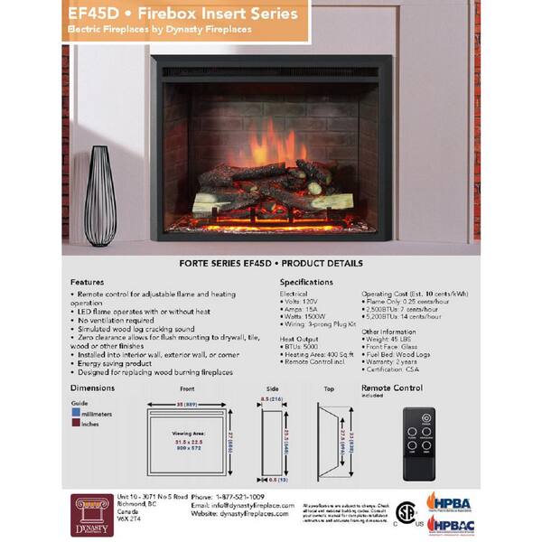 Led Electric Fireplace Insert, Electric Fireplace Insert With Heat And Sound
