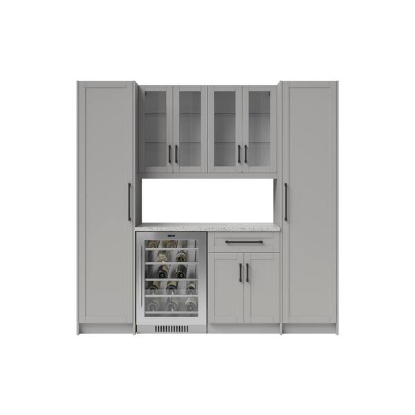 NewAge Products 6Piece Gray Home Bar Set with Contemporary