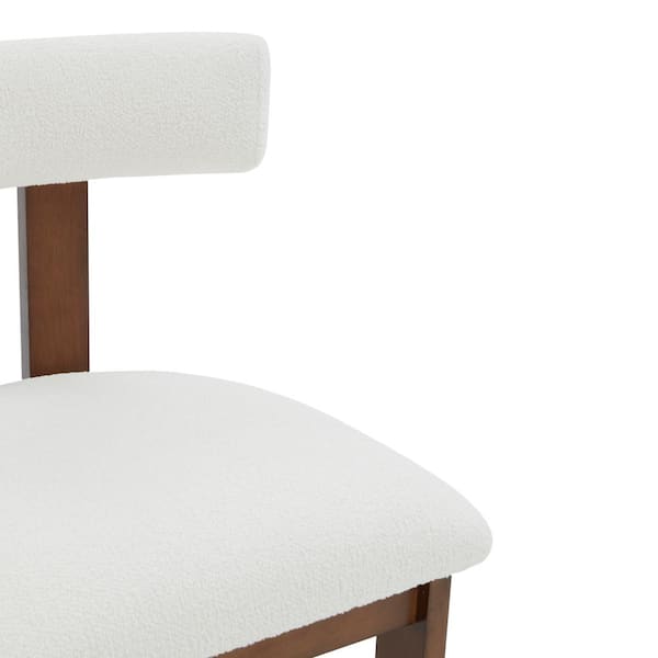 SAFAVIEH Macey Ivory/Walnut 19.1 in. Wood Dining Chair