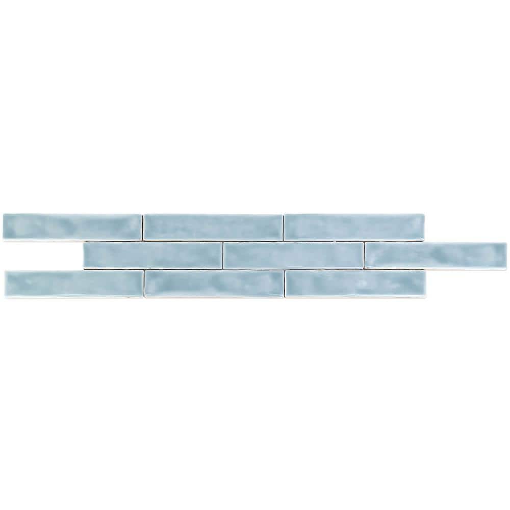Brookline Light Blue 2" x 10" Polished Ceramic Subway Wall Tile
