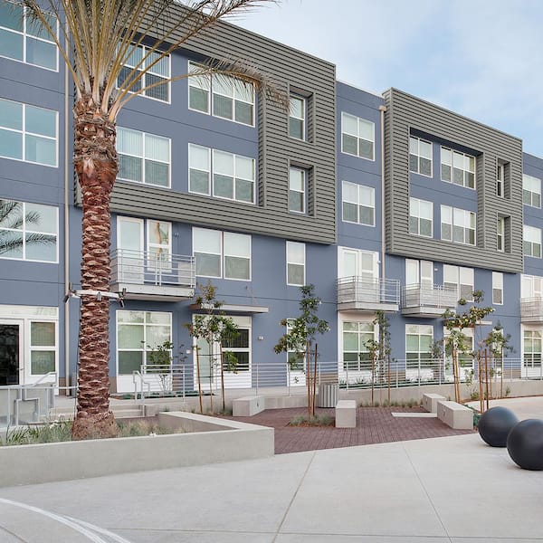 1 gal. #600F-6 Atlantic Blue Semi-Gloss Exterior Paint